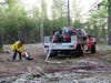 Concord firefighters extinguished a fire in a wooded area near the Bektash Temple on Pembroke Road on May 17.