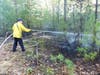Concord firefighters extinguished a fire in a wooded area near the Bektash Temple on Pembroke Road on May 17.