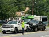 Three vehicles crashed on North State Street in Concord on June 26.