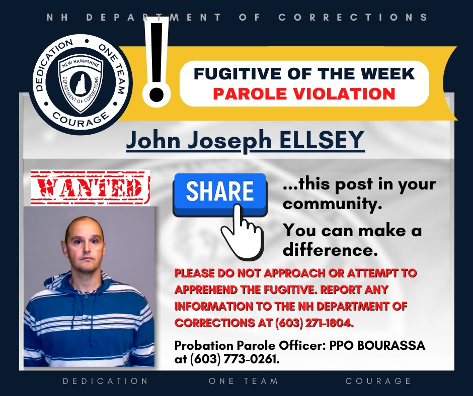 John Joseph Ellsey is wanted on a parole violation after a second-degree assault charge. Have you seen him? 