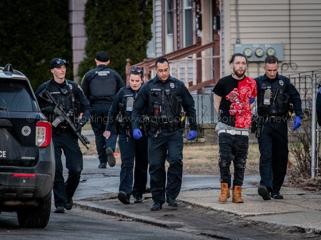 Curtis Massey, 25, was arrested outside of an apartment in Manchester in February. He was indicted recently on numerous charges. 