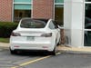 A driver crashed her Tesla into the side of the Concord Hospital Walk-In Care building on Commercial Street on July 21. 