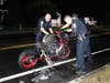 Concord police and firefighters were sent to a motorcycle crash and fire — that led to a hunt for a possible stolen motorcycle suspect around the city by cops and New Hampshire State Police troopers on July 22. 