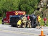Concord fire and rescue teams as well as Pembroke fire and police and the Tri-Town Ambulance were called to Route 4 at the interchange with I-393 on July 28.
