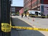 Concord police investigate blood and other evidence on Aug. 20 on Depot Street after a fight and possible gun threat incident 12 hours before.