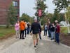 Former students assembled for a tour of Concord High School on Sept. 30, which was renovated in the 1990s. 