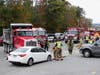 A car and a dump truck collided at Clinton Street and Silk Farm Road on Oct. 17.