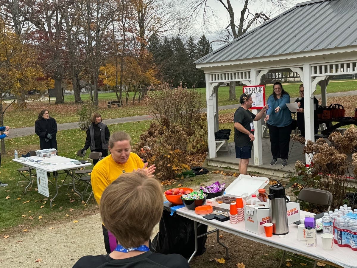 Racers receive awards at the second annual Smykil Family Foundation Halloween 5K and Fun Run at Rollins Park on Oct. 29. The foundation provides scholarships to Concord Regional Technical Center students in honor of the late Christopher Smykil of Concord.