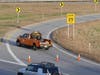 A NH DOT truck blocked the offramp. 