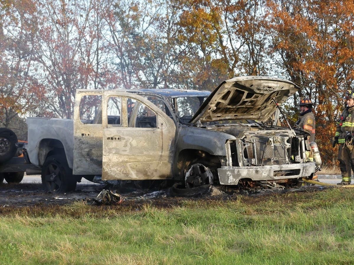 Concord Firefighters Knock Down Pickup Truck Fire On I-93: Watch ...