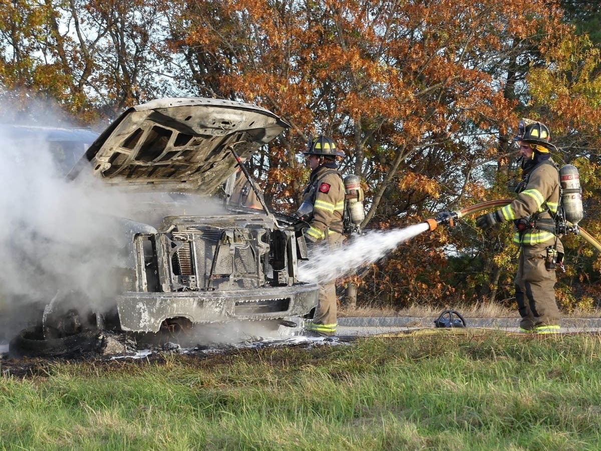 Concord Firefighters Knock Down Pickup Truck Fire On I-93: Watch ...