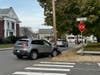 A Jeep crashed into a utility pole at the intersection of Green and Park streets in Downtown Concord on Nov. 17. 