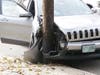 A Jeep crashed into a utility pole at the intersection of Green and Park streets in Downtown Concord on Nov. 17. 
