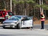 The driver of a Honda Civic that rolled on Route 106 was evaluated for injuries by Loudon firefighters on Nov. 28. 