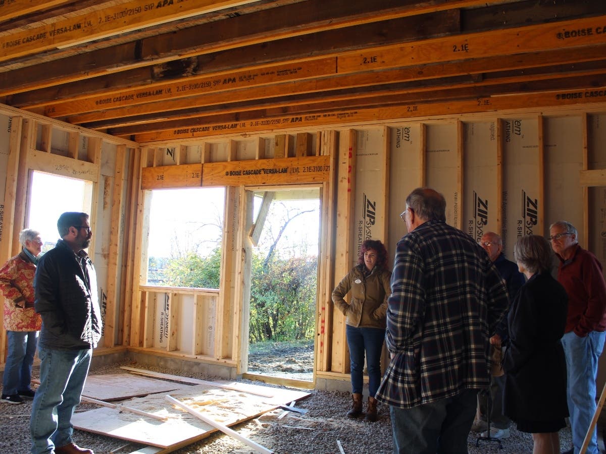 Concord Coalition to End Homelessness leadership provided a construction update on the Pleasant Street Residences in Concord in November.