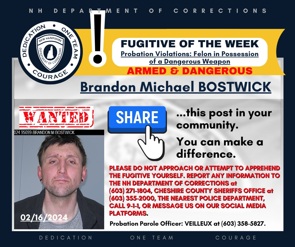 Investigators are searching for Brandon Michael Bostwick on a probation violation warrant. Have you seen him?
