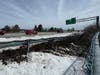 Concord police, fire and rescue teams, and New Hampshire State Police were sent to a truck crash on Interstate 93 and Stickney Avenue on March 25. This photo shows the area where the truck began to drive off the highway.
