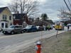 A four-vehicle fender-bender occurred on Pleasant Street between Gale and Minot streets on March 27.