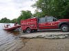 Hooksett fire and rescue teams recovered a canoe from the Merrimack River on June 24.
