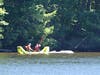 Firefighters from Bow recovered an unsecured boat in the Merrimack River on June 28.