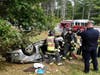 Loudon, Belmont, and Concord fire and rescue teams were sent to a rollover crash on Route 106 on Sept. 18.