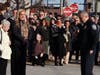 Concord Police Department Deputy Chief John Thomas signs off for the very last time, in front of family and friends, on Dec. 31, 2024, outside police headquarters.