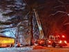 Concord firefighters battled a garage fire on Village Street in Penacook on Feb. 10.