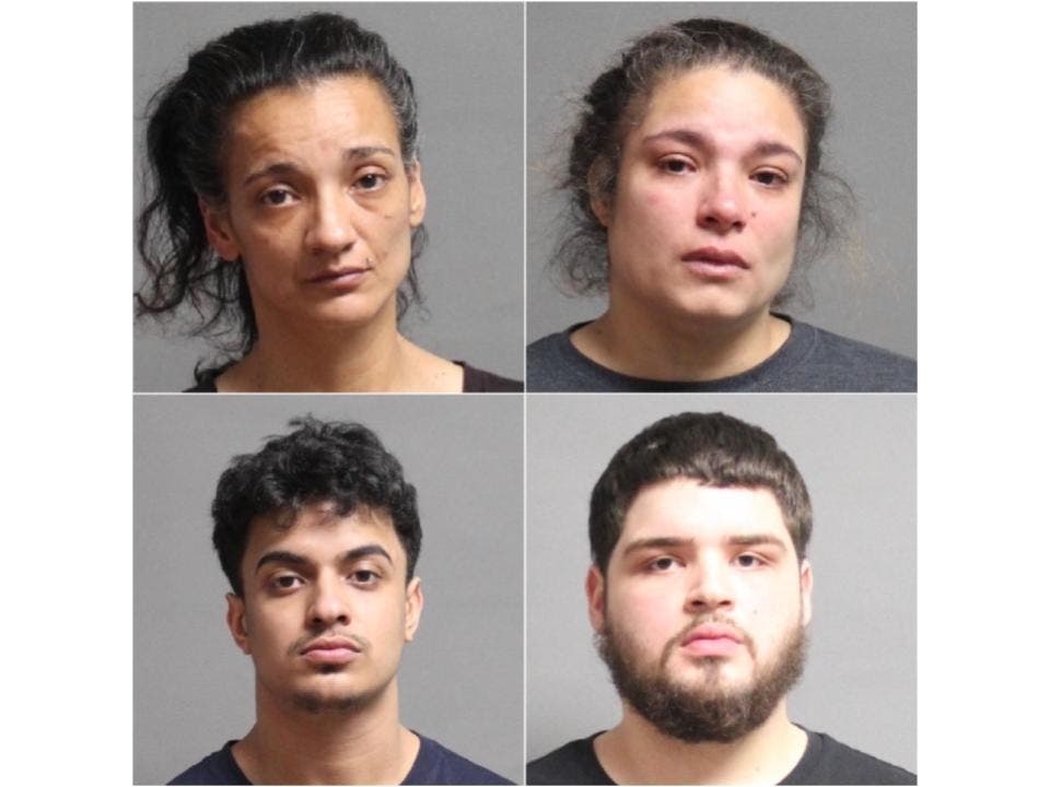 Mayda Virella, upper left, Nery Virella, upper right, Aisayack Perez-Virella, bottom left, and Choaniel Martinez-Virella were accused by Nashua police of being involved in a fight on Nov. 27, 2024.