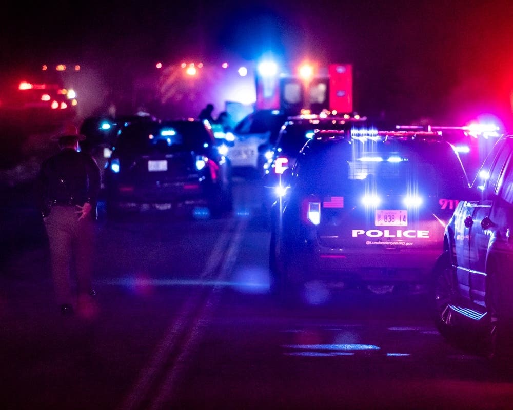 The scene near the intersection of Winding Pond Road and Lincon Drive on Feb. 26.