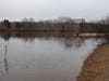The scene at the Bow boat ramp on March 20, after Bow firefighters searched the Merrimack River for a man who jumped from the Manchester Street bridge.