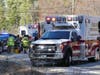 Firefighters and police cleared a crash scene on Route 106 on April 20.