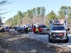 Firefighters and police cleared a crash scene on Route 106 on April 20.