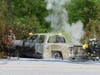 Pembroke fire and rescue teams extinguished a pickup truck fire on Sheep Davis Road on June 13.