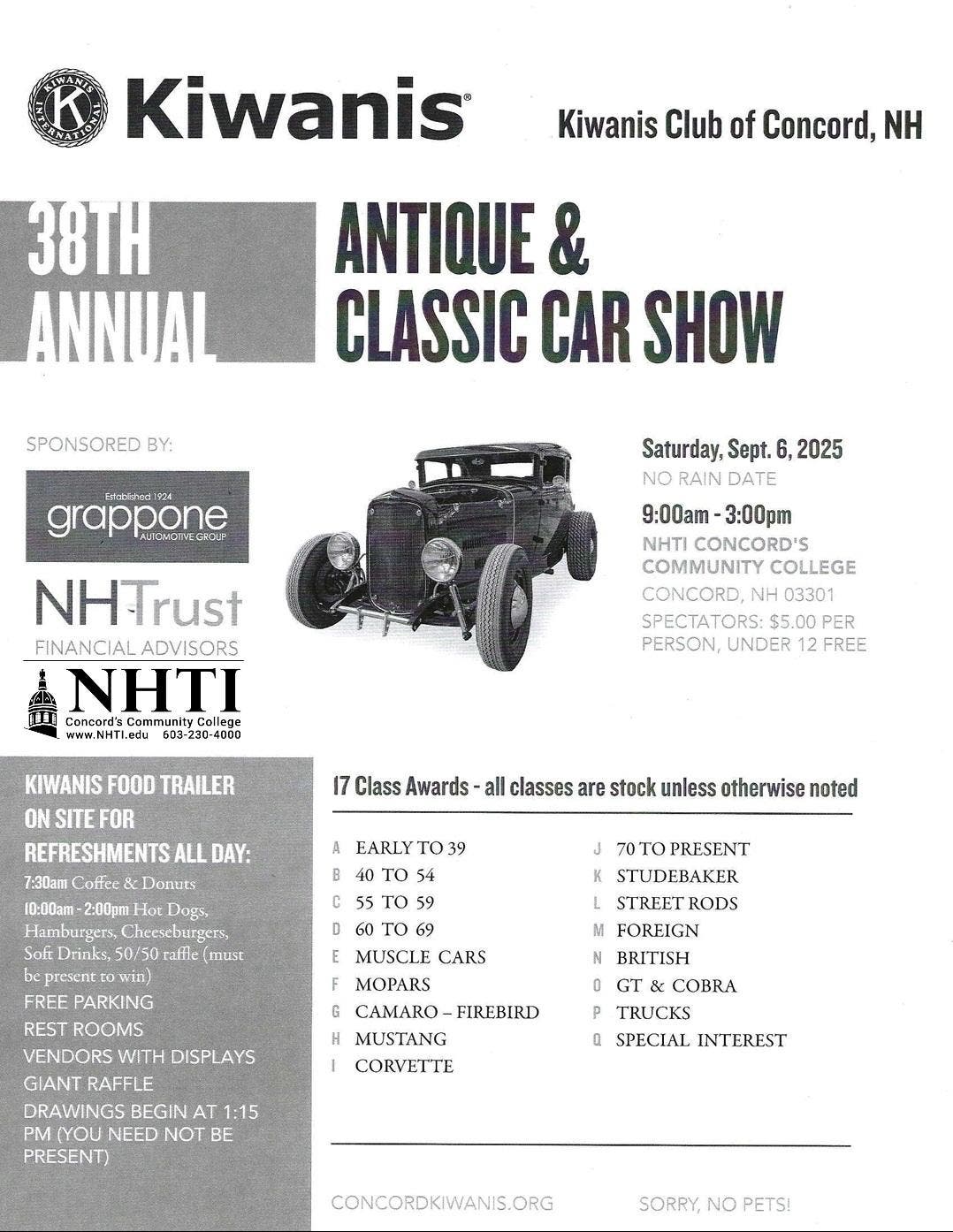 38th Annual Kiwanis Antique & Classic Car Show