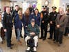 Members of the Concord Police Department as well as Mayor Byron Champlin, far right, wish Robert Payne, one of New Hampshire’s oldest veteran, a happy birthday on Jan. 20.