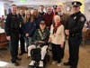 Members of the Concord Police Department as well as Mayor Byron Champlin, far right, wish Robert Payne, one of New Hampshire’s oldest veteran, a happy birthday on Jan. 20.