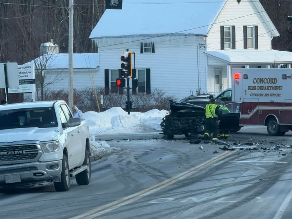 Concord police cleared a crash at the intersection of Sewalls Falls Road, Fisherville Road, and North State Street on Jan. 29.