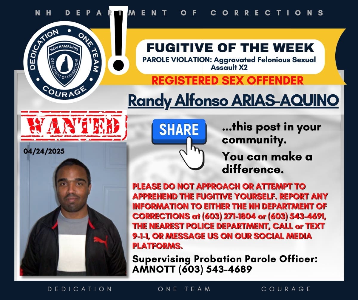 Randy Alfonso Arias-Aquino is wanted on a parole violation. Have you seen him? 