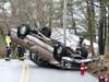 A pickup truck rolled on River Road on April 5.