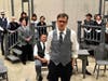 Atticus (Chris Demers) speaks in court.  