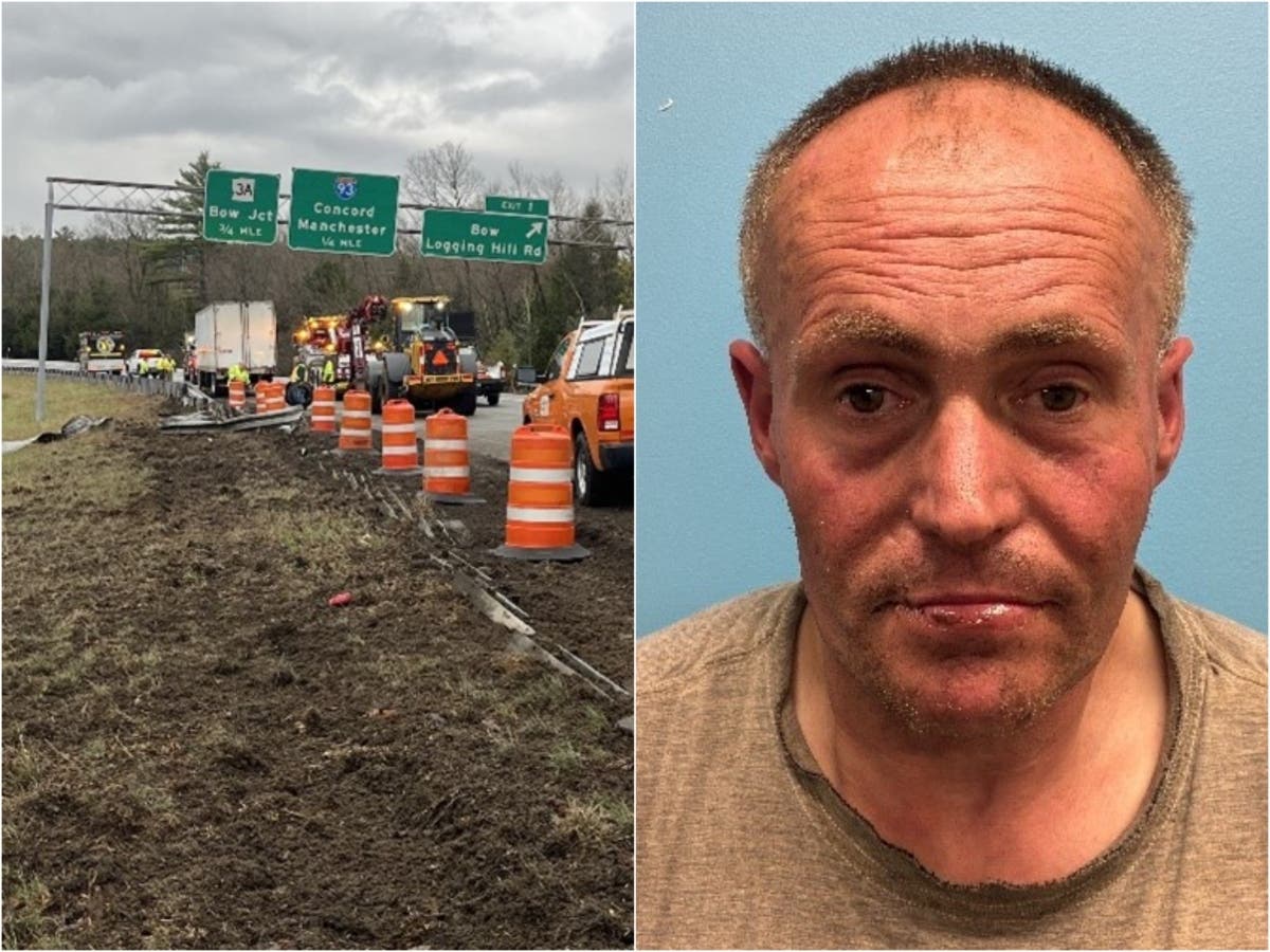 Michael Tibbetts of Berwick, Maine, was arrested on drug possession, negligent driving, and other charges after a crash in Bow on May 3.