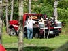 Firefighters battled a brush fire in Concord, not far from the Webster town line on May 20.