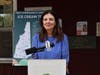 Gov. Kelly Ayotte speaks at Richardson Farm on Water Street in Boscawen on May 21.