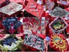 Some of the decorated caps at the June 13 Concord High School graduation.