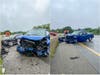 Three people were sent to the hospital after a head-on crash on Interstate 293 in Hooksett on June 23.