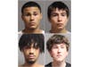 Yariel Gonzalez, upper left, Raymond Garcia Jr., upper right, Jay Escobar, lower left, and Kyle Anctil, lower right, along with two juveniles, were arrested on June 30.