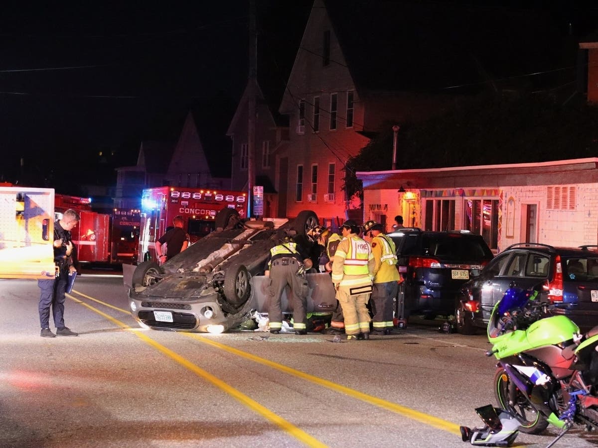 Woman Taken To Concord Hospital On A Trauma Alert After A Rollover Crash On South Main Street