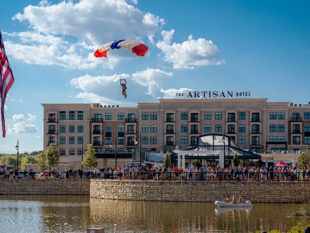 Mission 250: Honoring Our Heroes at Tuscan Village in Salem. Swim With A Mission has raised more than $21 million in total to support veterans and their families.
