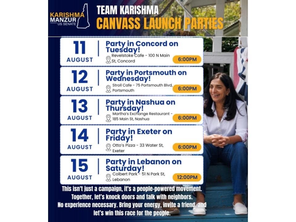 According to the campaign, the statewide series aims to build support ahead of the upcoming primary election on Sept. 8.