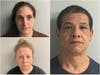 Theodore Teele, Erika Lindsay Lane, bottom left, and Debra Pitts, upper left, all face common nuisance and other charges after South End drug bust in May.